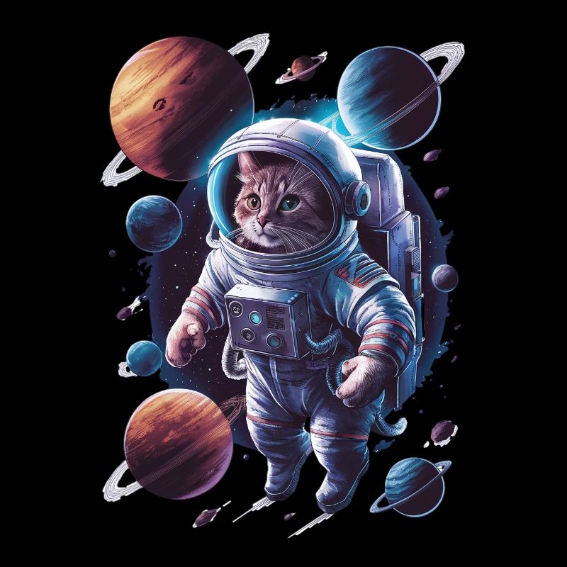 Exploration d’aventure des chats de l’espace