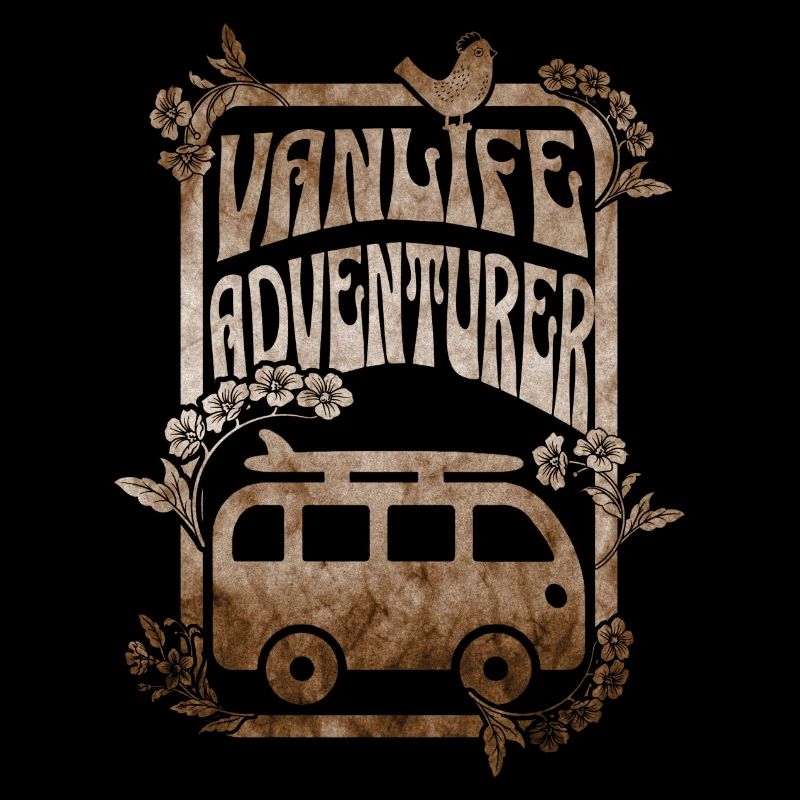 Vanlife Adventurer - design sépia doré