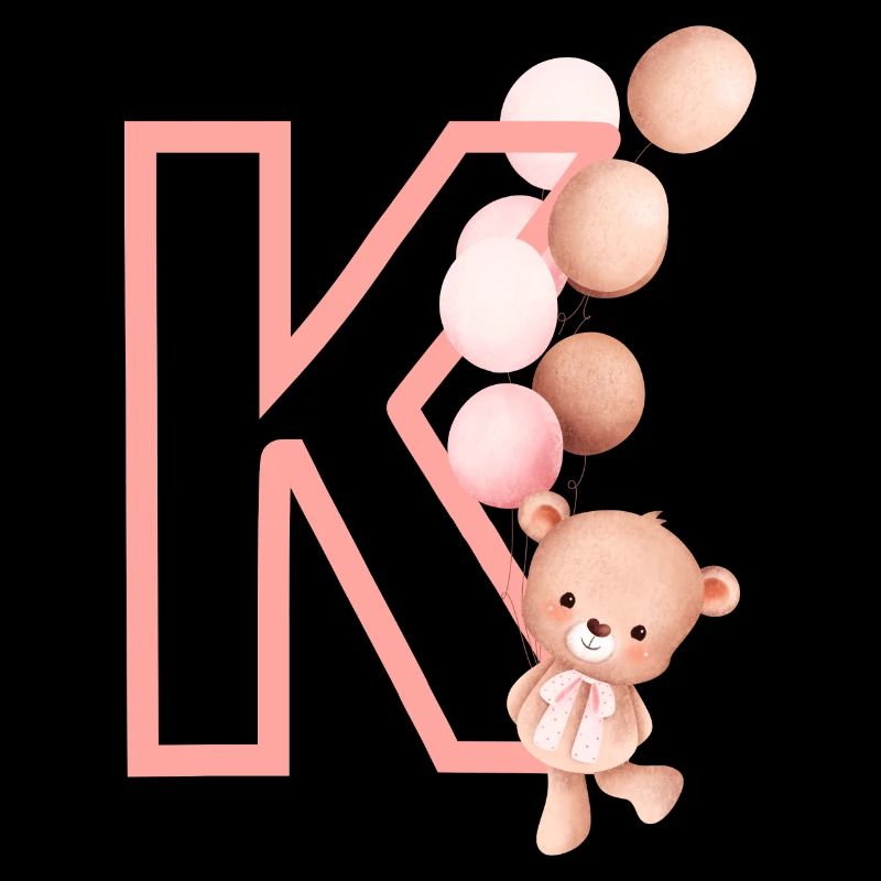 Lettre k rose ours