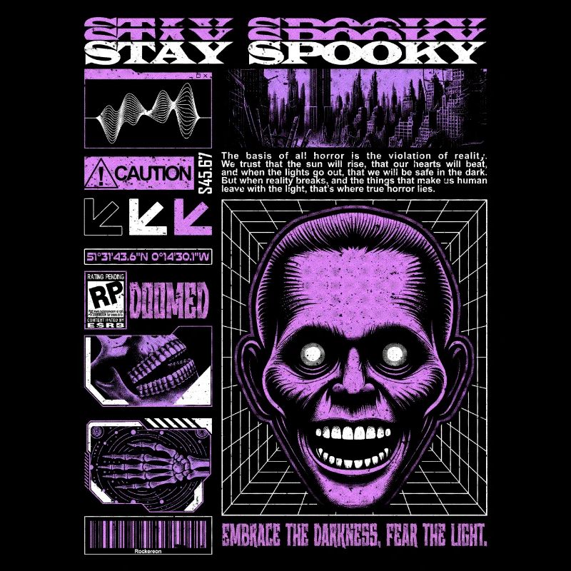 Stay Spooky Ghost White & Lilac Halloween-Saison