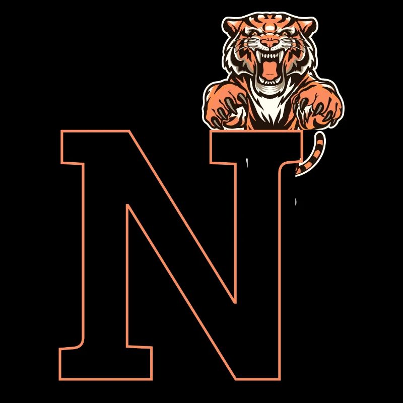 Buchstabe n Tiger - Geschenkidee