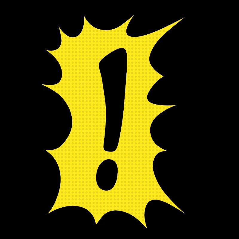 Le point d’exclamation dans le style bande dessinée