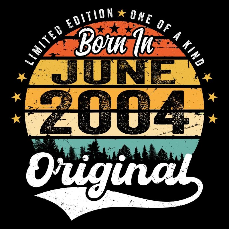 Born in June 2004 Birthday Gift June 2004
