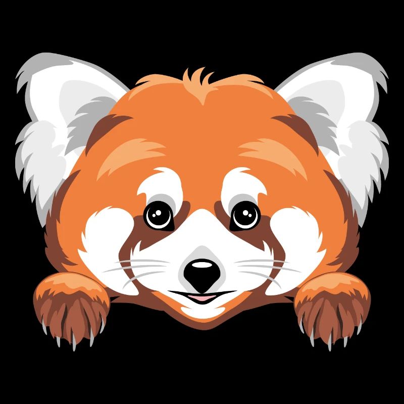 Coup d’œil mignon panda roux