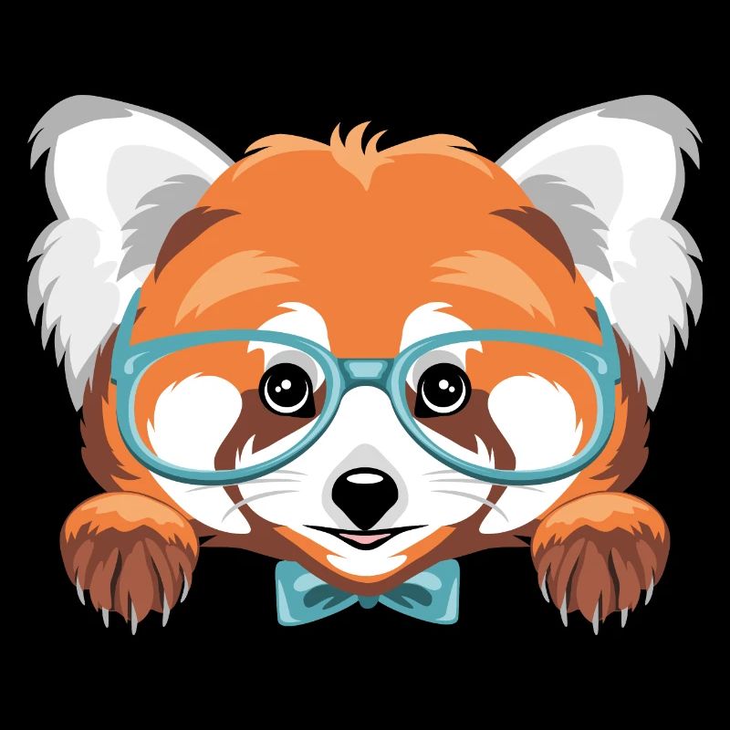 Spähender schlauer roter Panda