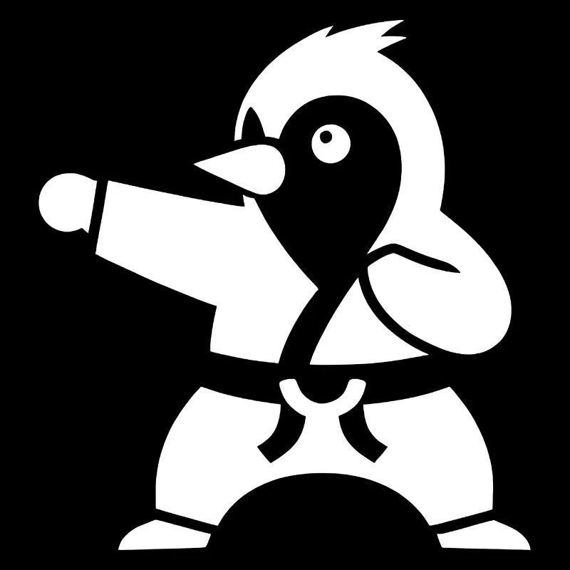 Pinguin Karate Kampfsport Kampfkunst Silhouette
