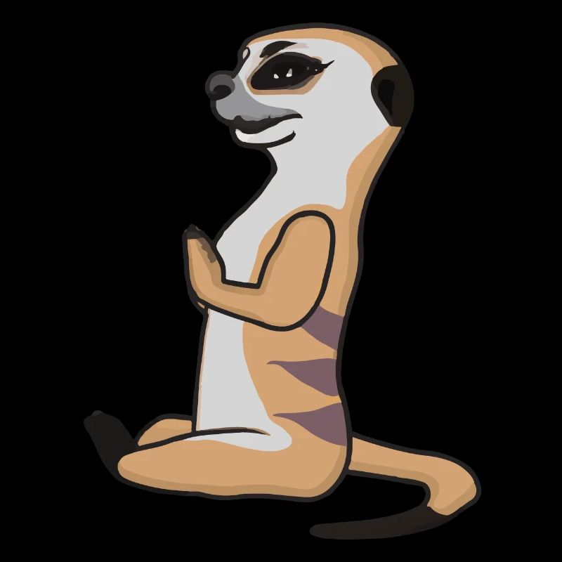 Meerkat Yoga Vector Drôle d’idée cadeau