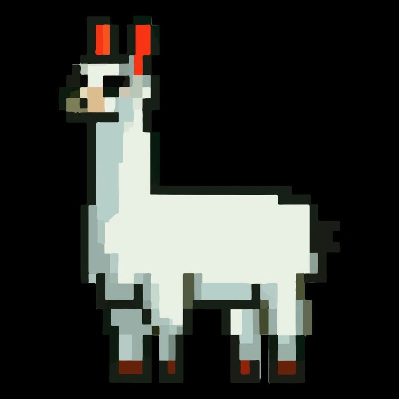 Pixel Alpaka Lama Pixel Kunst Geschenkidee