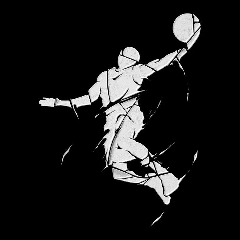 basket-ball basketteur dunk broken splash