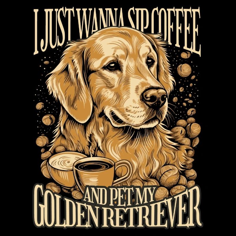 Golden Retriever Kaffeetrinker Hundebesitzer Hunde