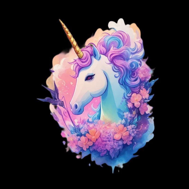Fantasie geblümtes Einhorn