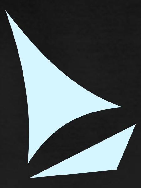 stylized sailboat
