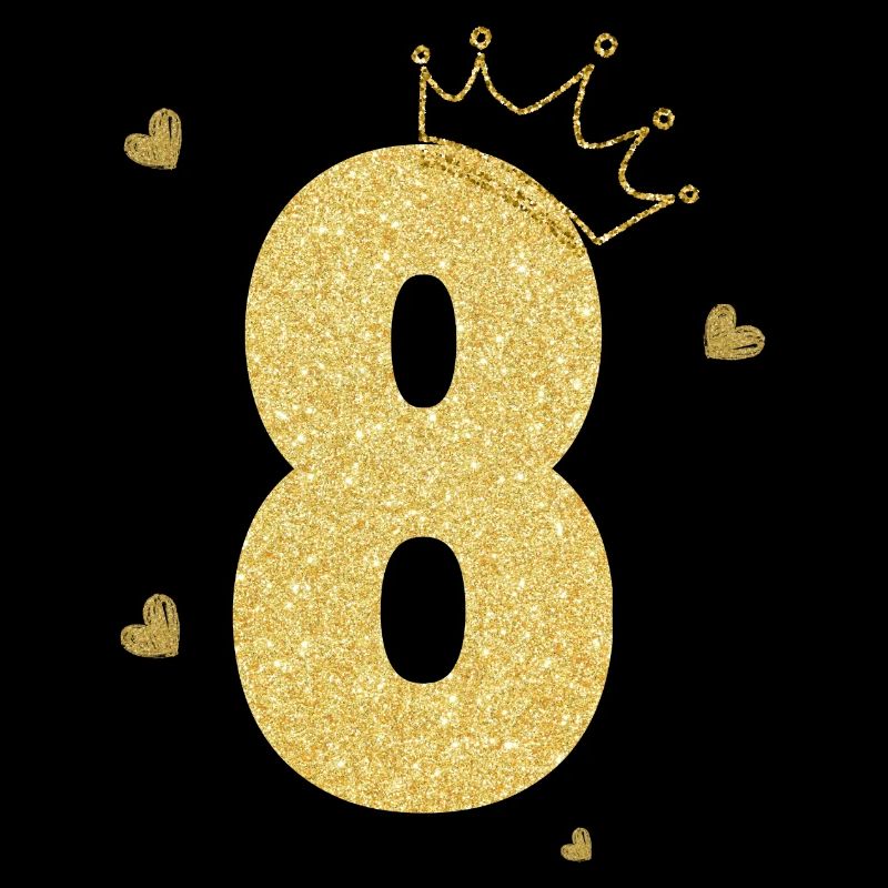 8e anniversaire couronne doré