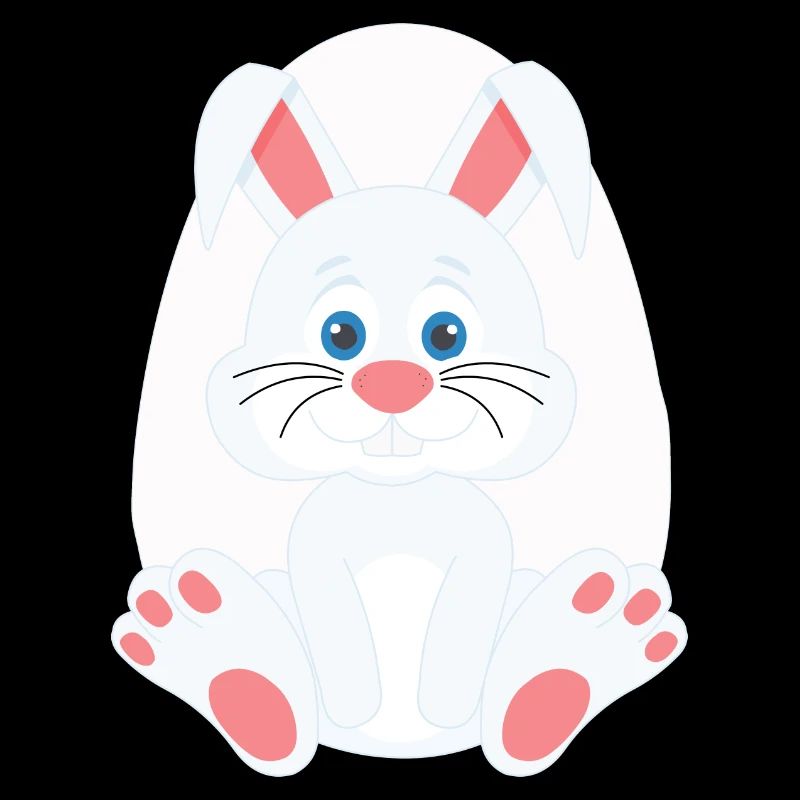 Cute easter bunny and egg