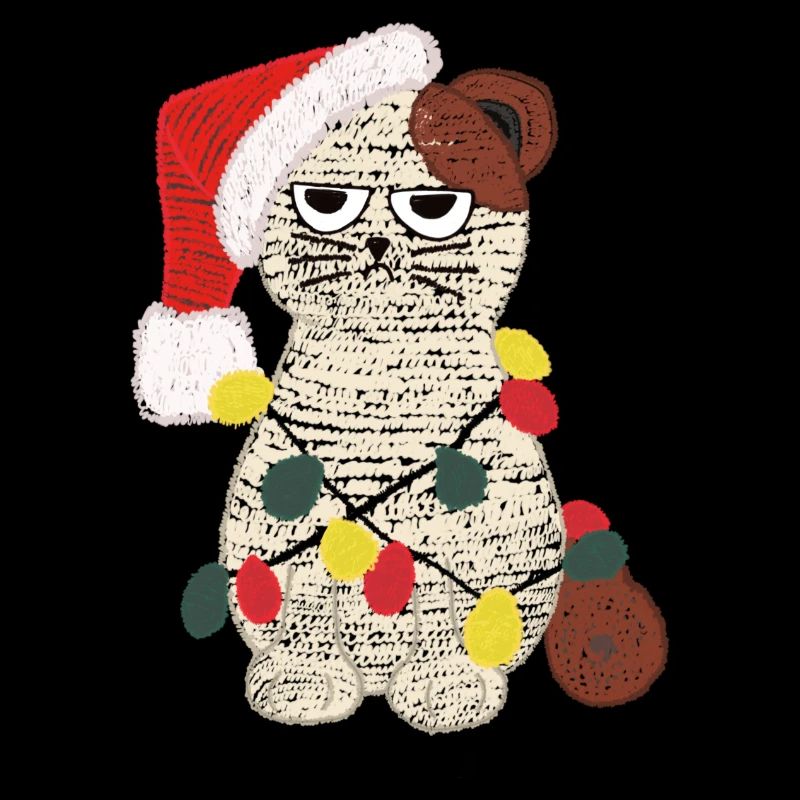 Chat de Noël, Ennuyé