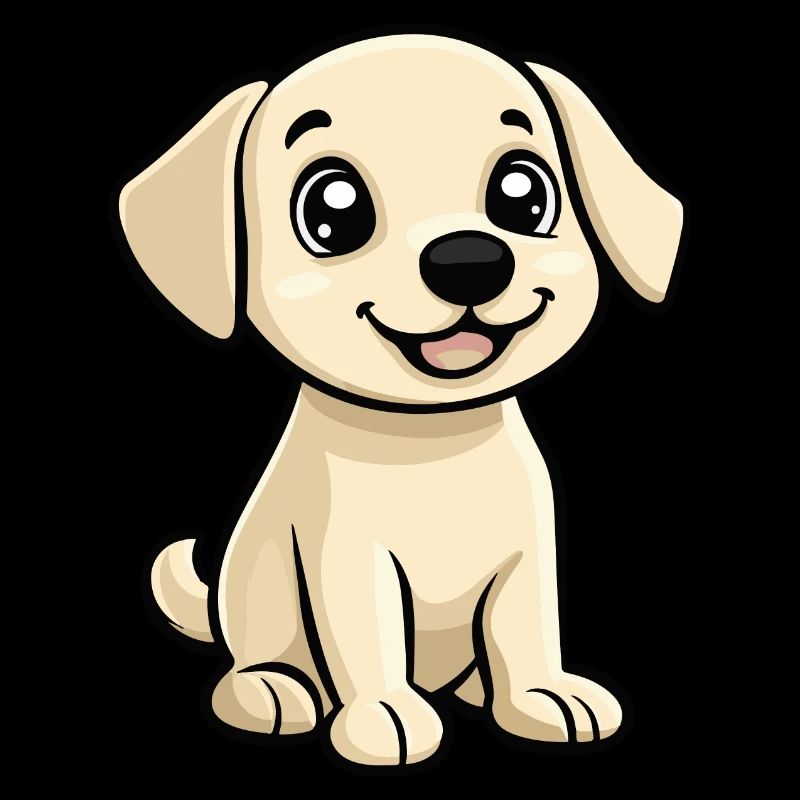 Labrador Chien Bande Dessinée Mignon