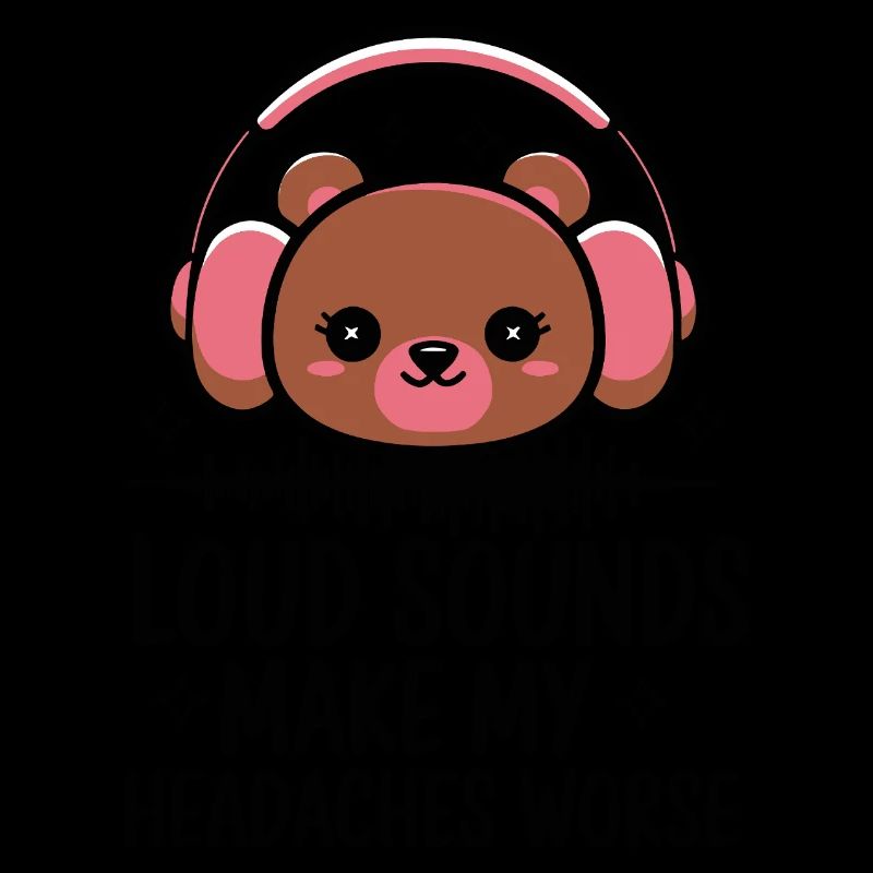 Bär mit Kopfhörern