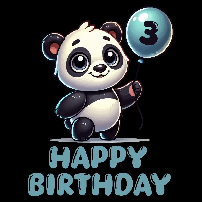 panda comic ballon birthday 3