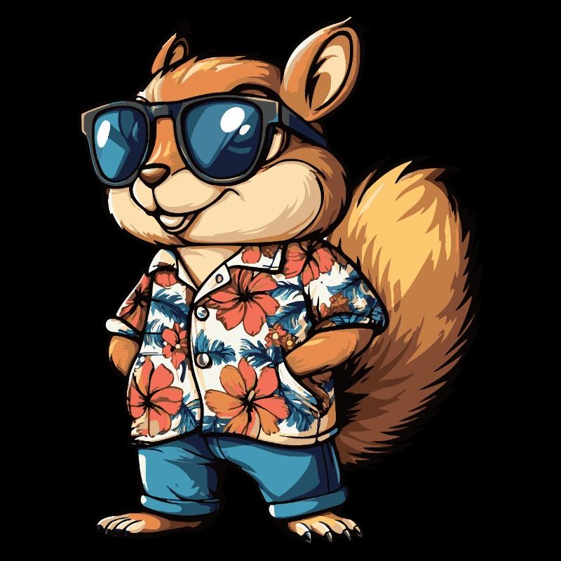 Eichhörnchen Comic Cool Sommer