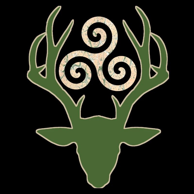 keltisches symbol 1 e 1 mit hirsch