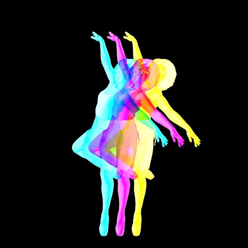 Danseuse aux cheveux bouclés