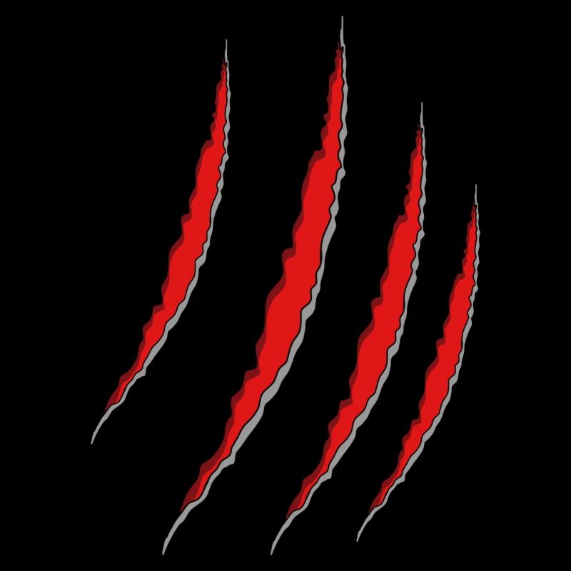 griffe de loup, trace de griffe d'animal