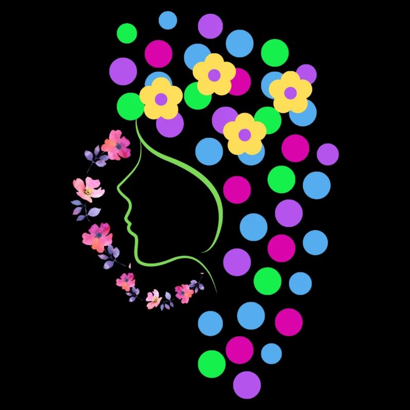 Frau mit Blumen, Lebensfreude