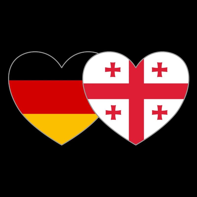 Germany Georgia Flag Heart