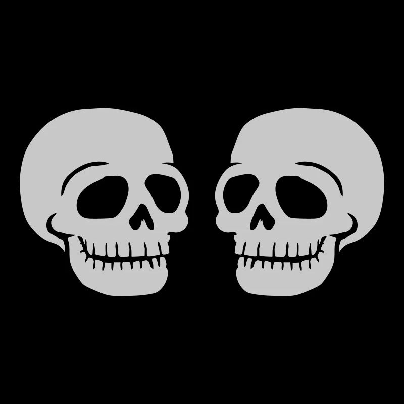 2 Freunde Schädel Totenkopf