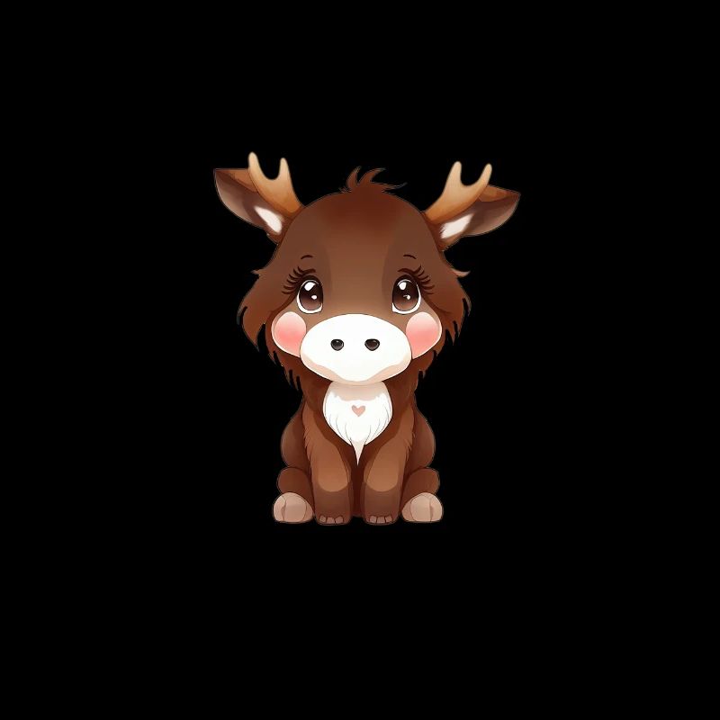 Nur ein Mädchen die Elche mag.