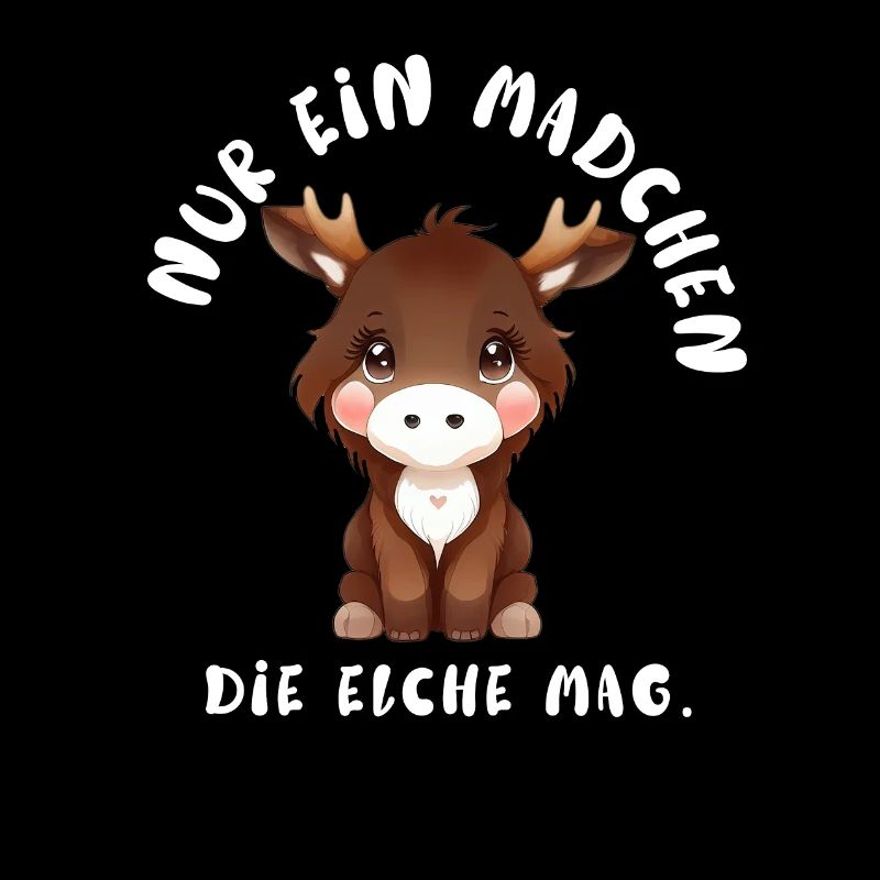 Nur ein Mädchen die Elche mag.