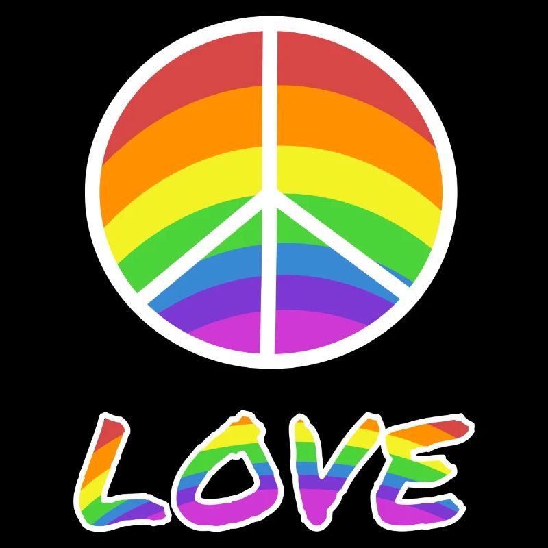 Peacezeichen Love Regenbogen