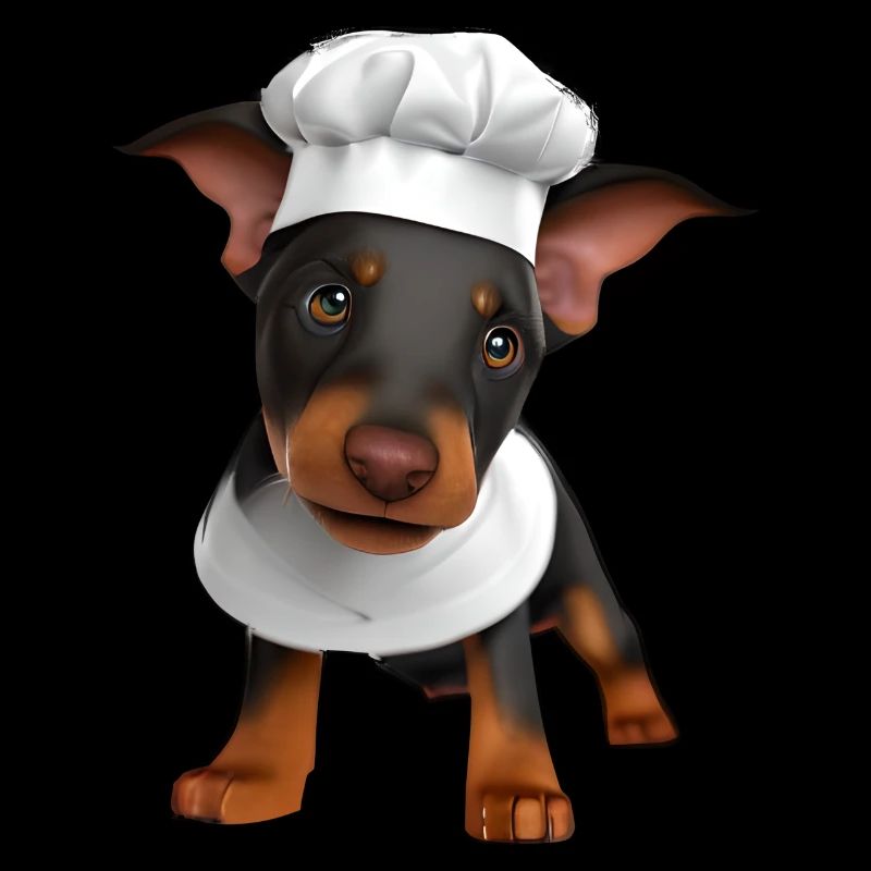 Dobermann Gastronom Hund Köche Dobermannwelpe