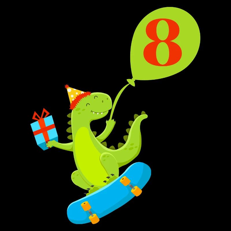 8e anniversaire dinosaure mignon