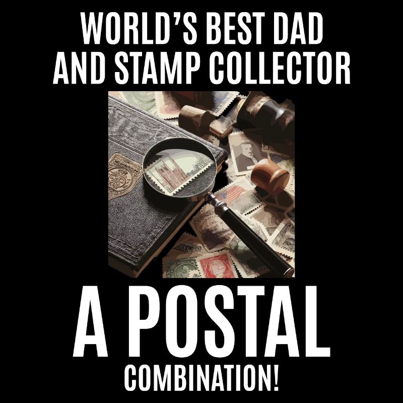 Vintage Postage Stamp Collector Dad Philatelist