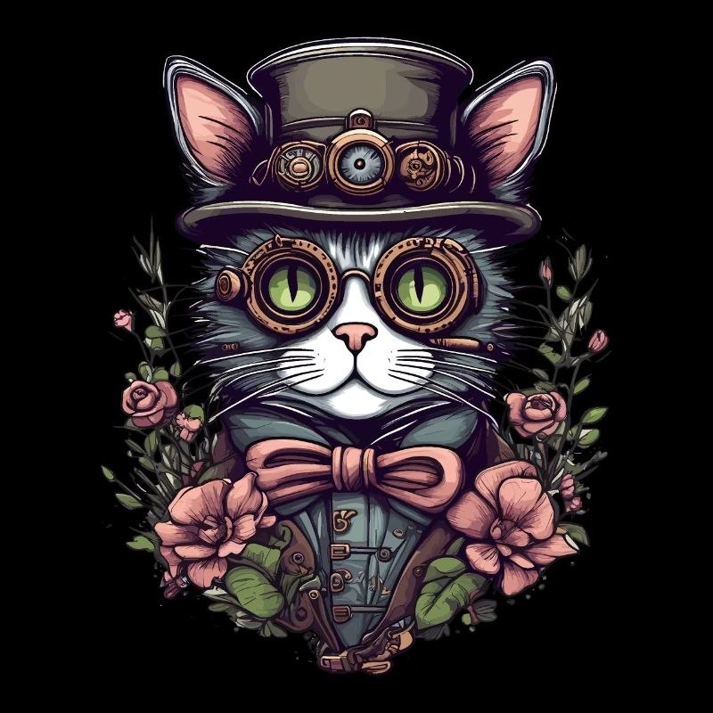 Chat steampunk