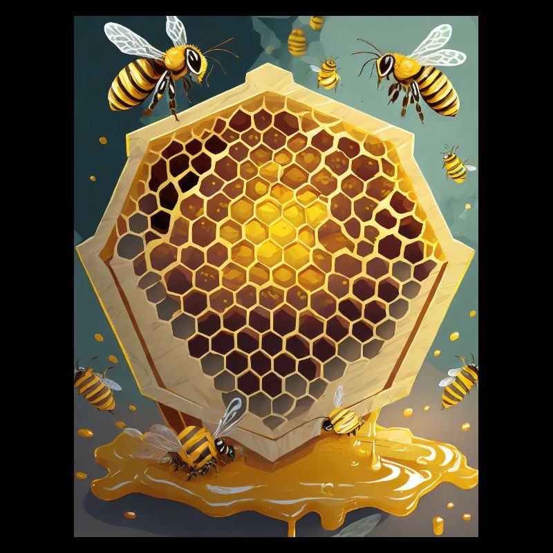 Ich bin ein cooler stolzer Imker-Logo-Designer