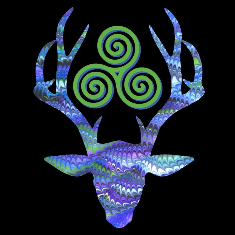 Tête de cerf avec Triskele E 103