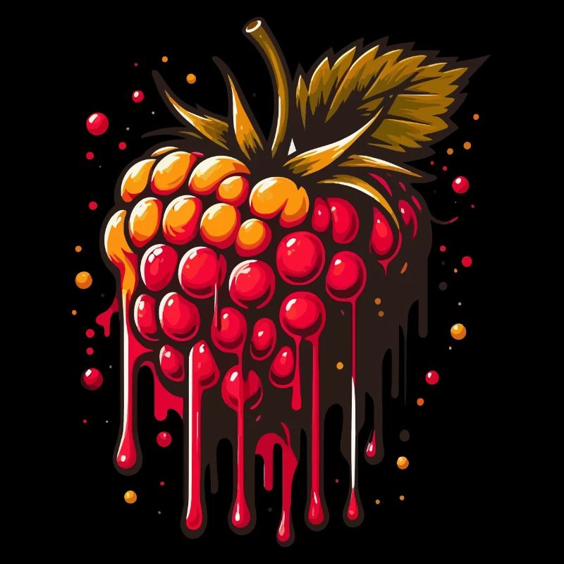 Two-tone dripping raspberry