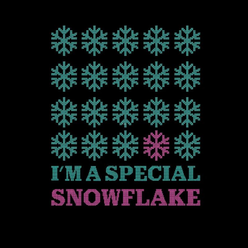 « Je suis un flocon de neige spécial » Design de Noël amusant