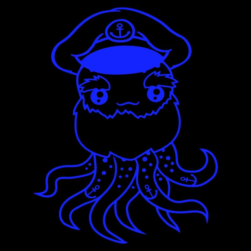 Old Octopus Octopus Cephalopod Captain Squid