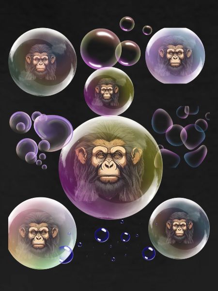 Soap Bubbles Monkey