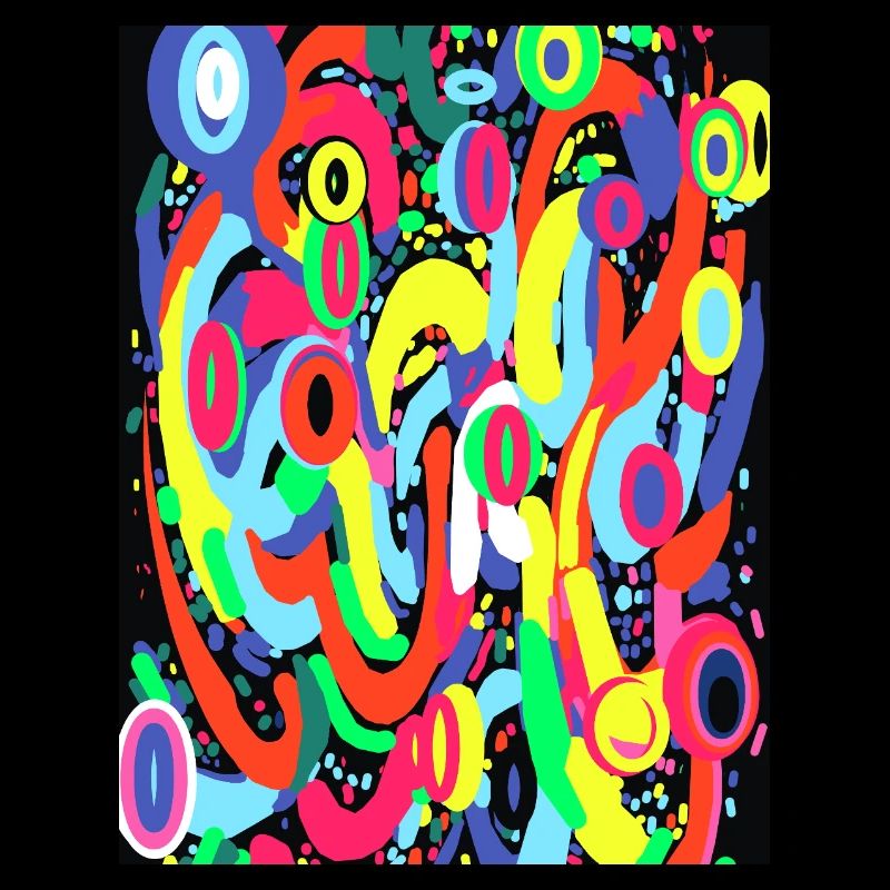 Cyber Neon Pulse: Аbstract Multicolored Print