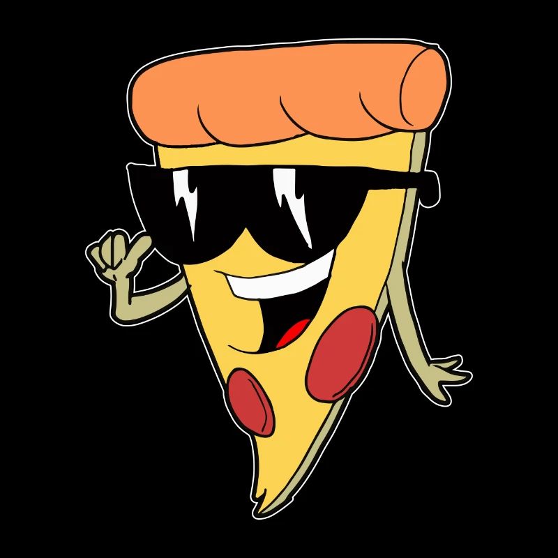 Drôle pizza avec des lunettes de soleil idée cadeau cool