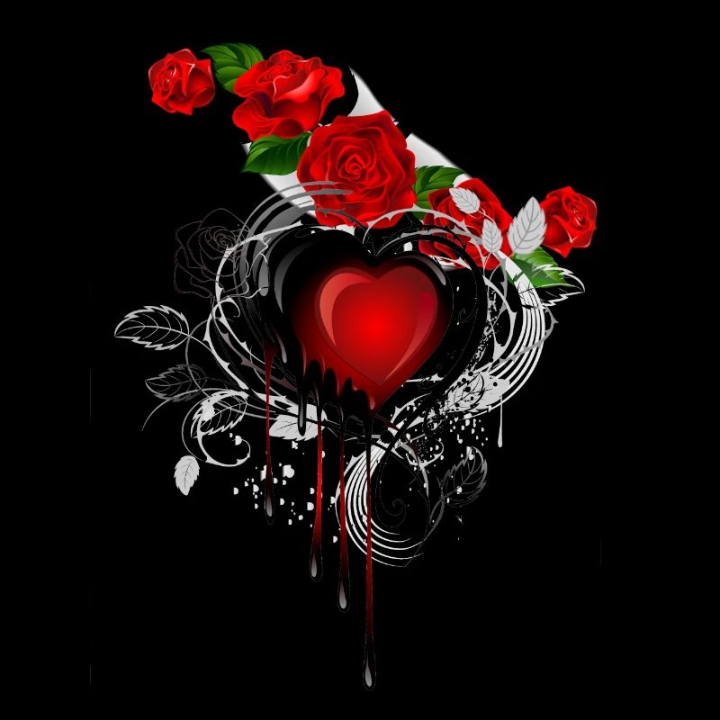 Nuit fleurs gothique goth crâne mort crâne punk