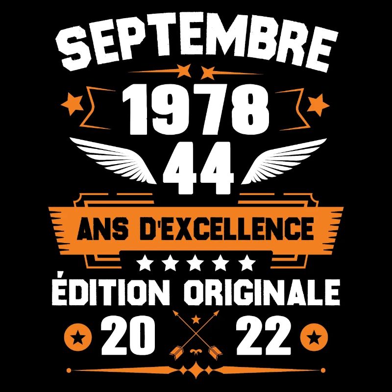Septembre 1978 Idée cadeau d'anniversaire 44 ans