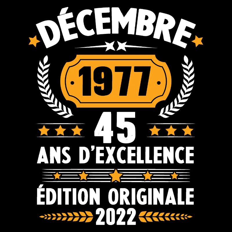 Cadeau D'anniversaire Rétro 45 Ans Décembre 1977