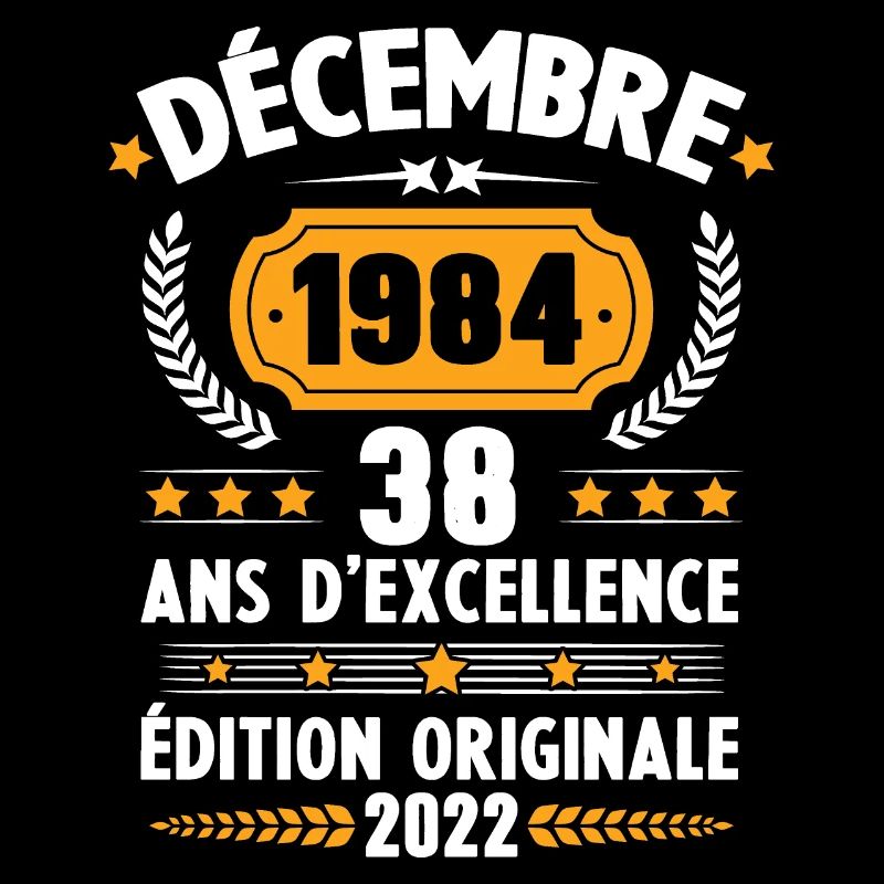 Cadeau D'anniversaire Rétro 38 Ans Décembre 1984