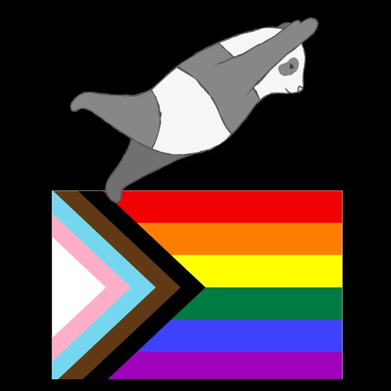 LGBT eine Regenbogenflagge Panda Bär