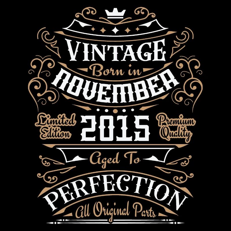 Vintage November 2015, Retro Birthday Gift